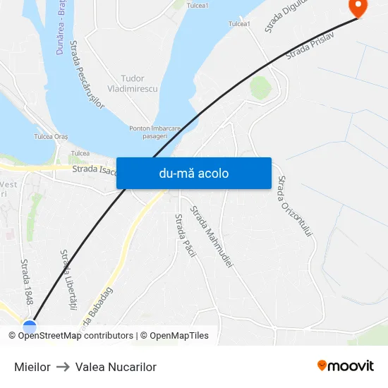 Harta de Mieilor către Valea Nucarilor