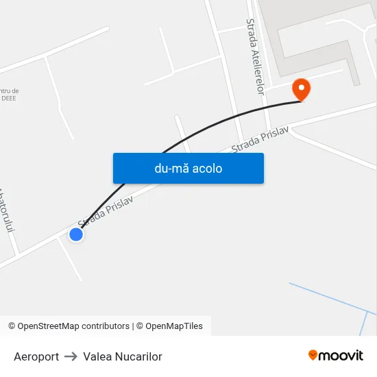 Harta de Aeroport către Valea Nucarilor