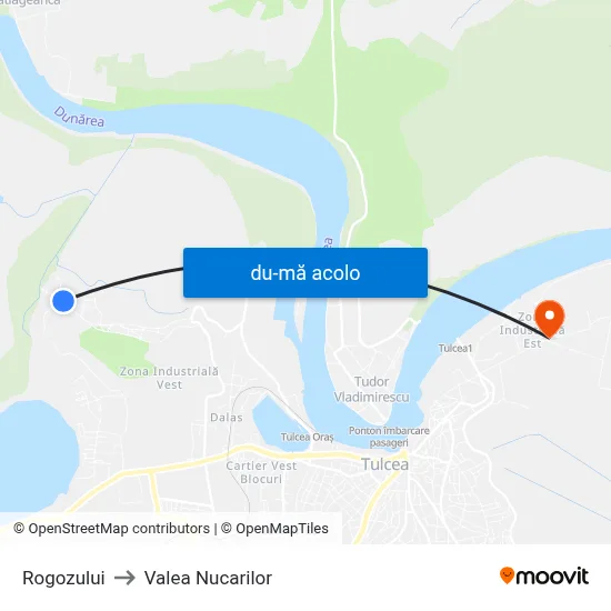 Harta de Rogozului către Valea Nucarilor