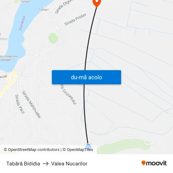 Harta de Tabără Bididia către Valea Nucarilor