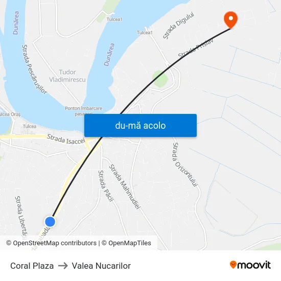 Harta de Coral Plaza către Valea Nucarilor