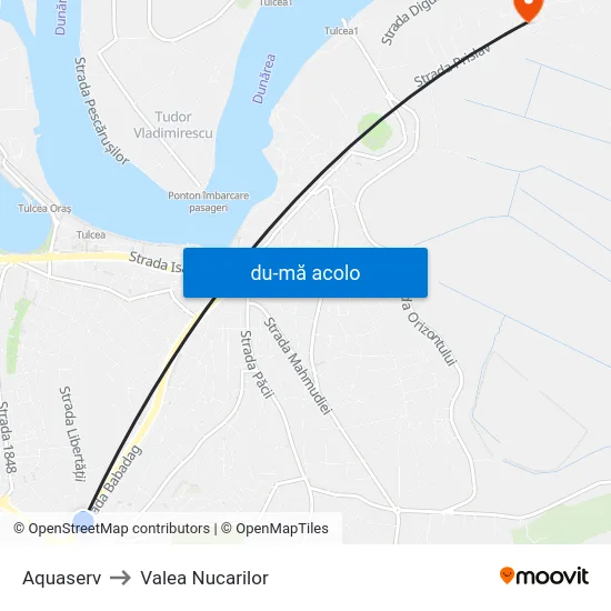 Harta de Aquaserv către Valea Nucarilor