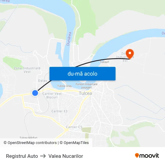 Harta de Registrul Auto către Valea Nucarilor