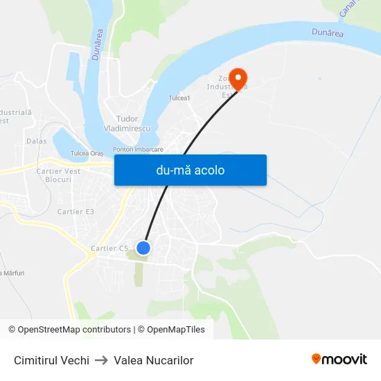 Harta de Cimitirul Vechi către Valea Nucarilor