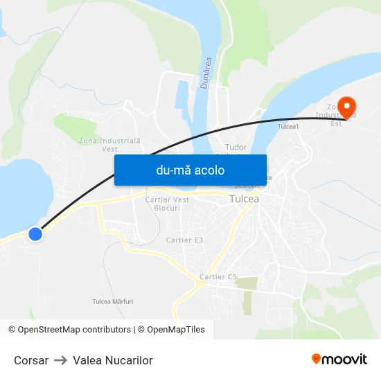 Harta de Corsar către Valea Nucarilor