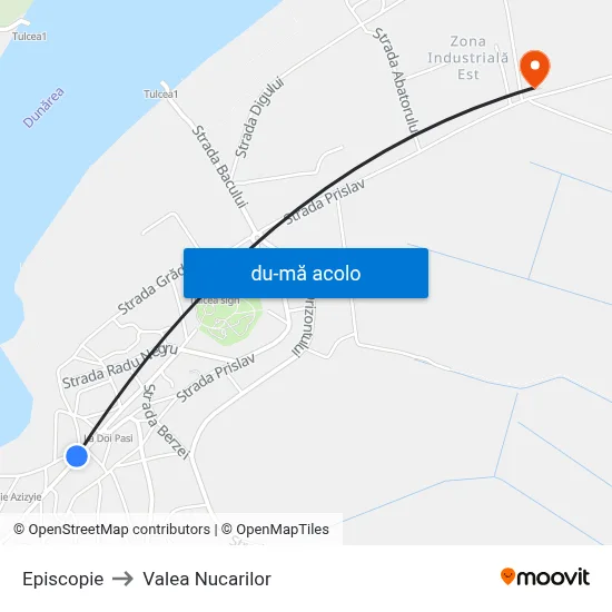 Harta de Episcopie către Valea Nucarilor