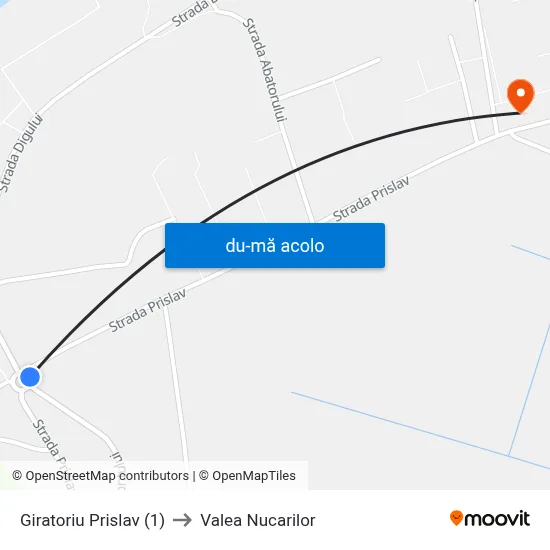 Harta de Giratoriu Prislav (1) către Valea Nucarilor