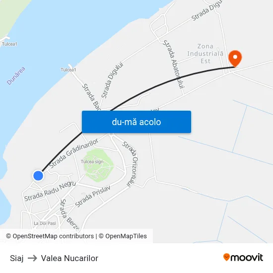 Harta de Siaj către Valea Nucarilor