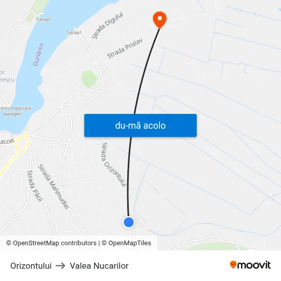 Harta de Orizontului către Valea Nucarilor