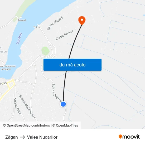 Harta de Zăgan către Valea Nucarilor