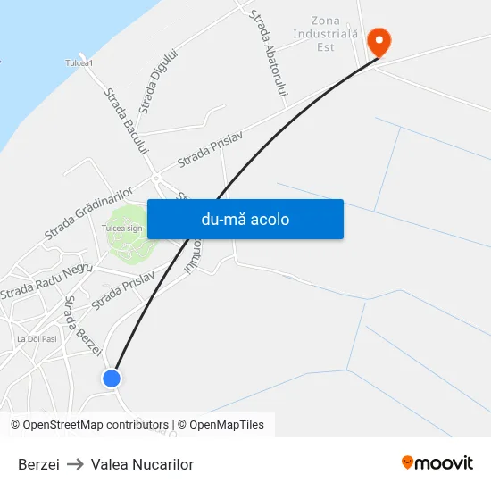 Harta de Berzei către Valea Nucarilor