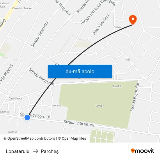 Harta de Lopătarului către Parcheș