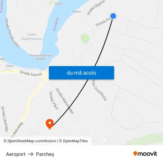 Harta de Aeroport către Parcheș