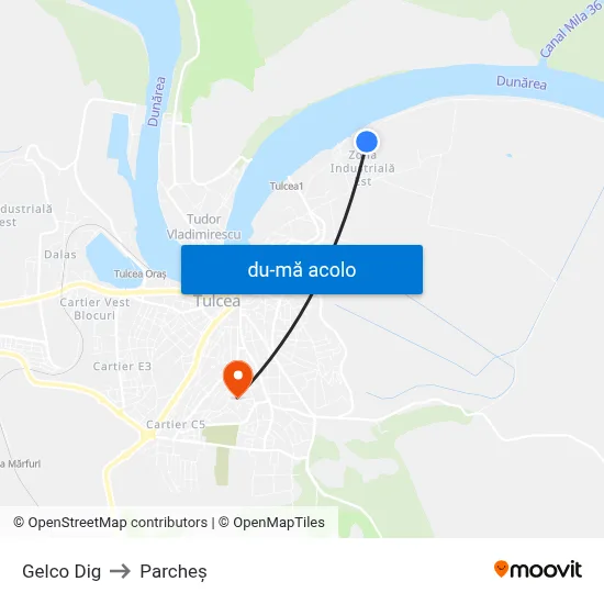 Harta de Gelco Dig către Parcheș