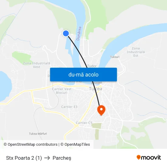 Harta de Șantier Naval Poarta 4 către Parcheș