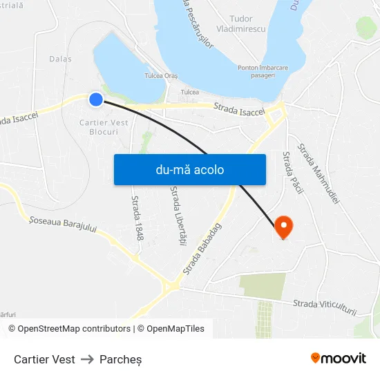 Harta de Cartier Vest către Parcheș