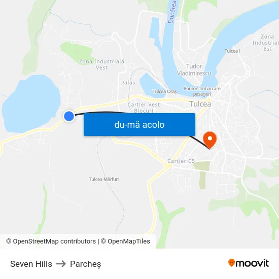 Harta de Seven Hills către Parcheș