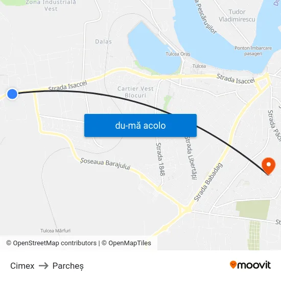 Harta de Cimex către Parcheș