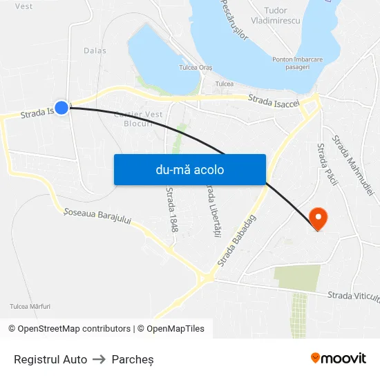 Harta de Registrul Auto către Parcheș