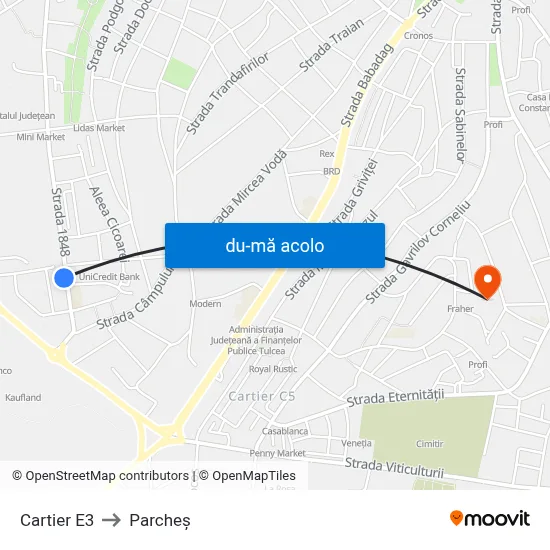 Harta de Cartier E3 către Parcheș