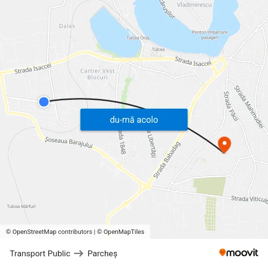 Harta de Transport Public către Parcheș