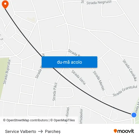 Harta de Service Valberto către Parcheș