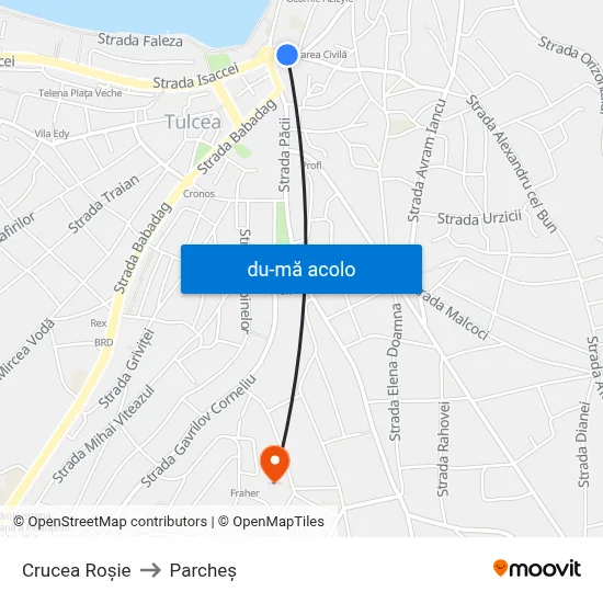 Harta de Crucea Roșie către Parcheș