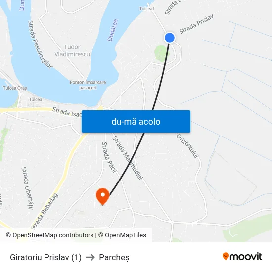 Harta de Giratoriu Prislav (1) către Parcheș