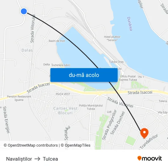 Harta de Navaliștilor către Tulcea