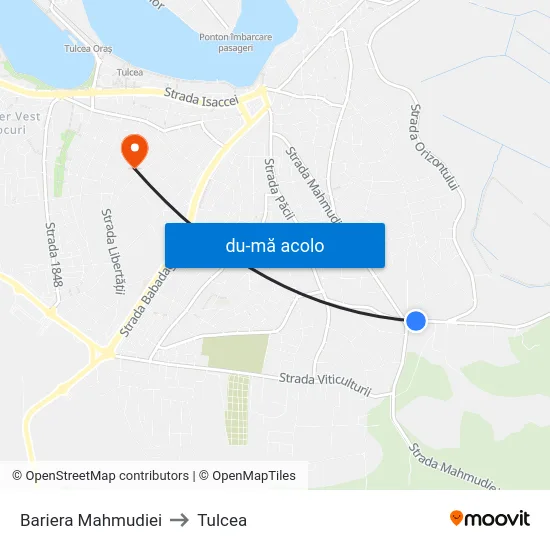 Harta de Bariera Mahmudiei către Tulcea