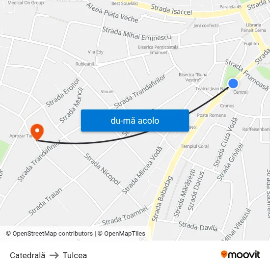 Harta de Catedrală către Tulcea