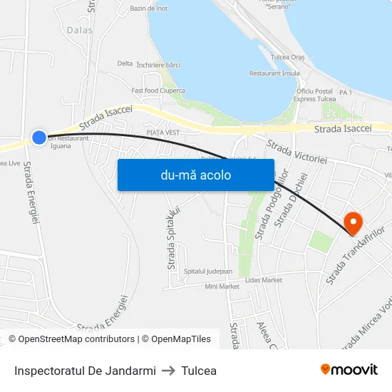 Harta de Inspectoratul De Jandarmi către Tulcea