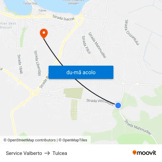 Harta de Service Valberto către Tulcea