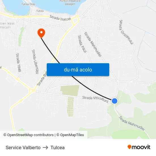 Harta de Service Valberto către Tulcea