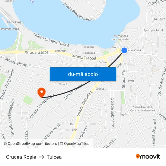 Harta de Crucea Roșie către Tulcea