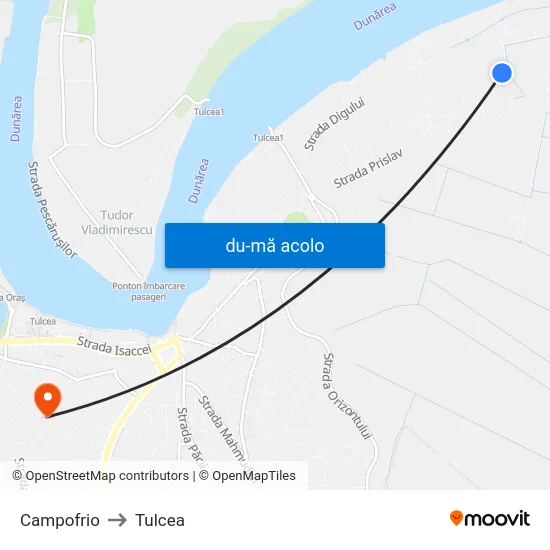 Harta de Campofrio către Tulcea