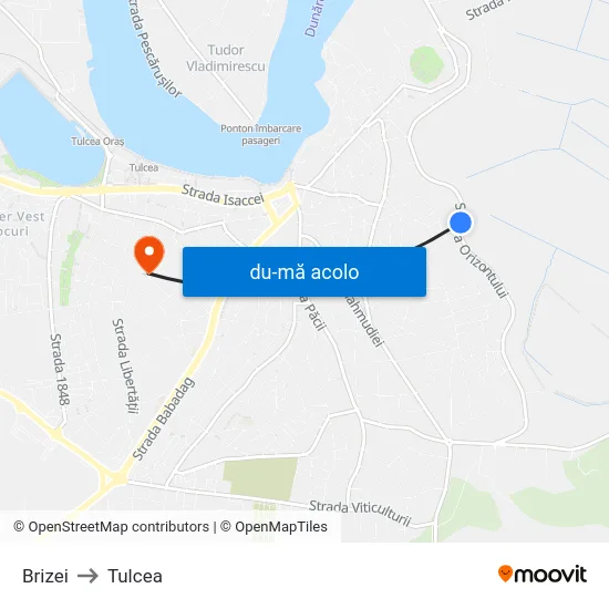 Harta de Brizei către Tulcea