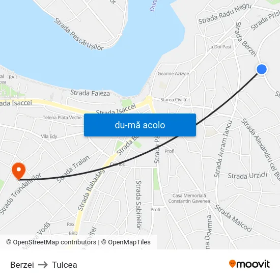 Harta de Berzei către Tulcea