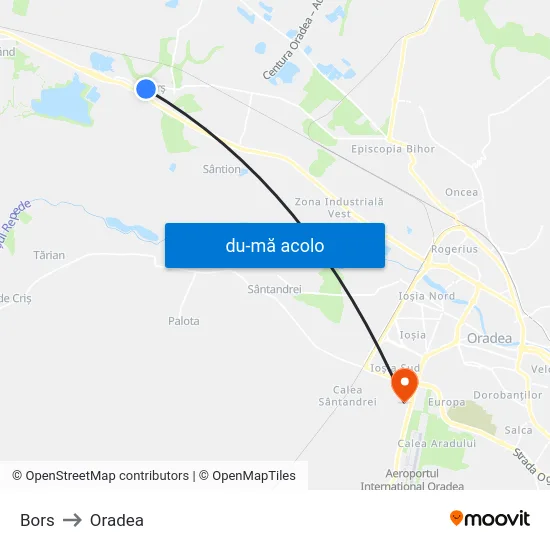 Harta de Bors către Oradea