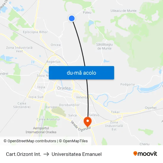 Harta de Cart.Orizont Int. către Universitatea Emanuel