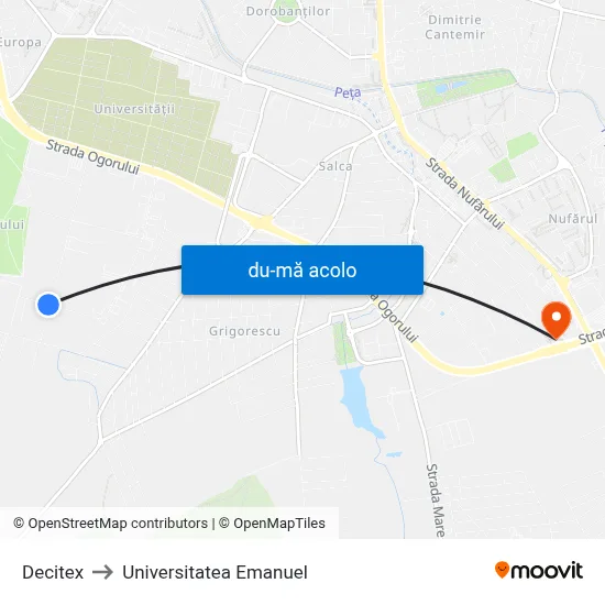Harta de Decitex către Universitatea Emanuel