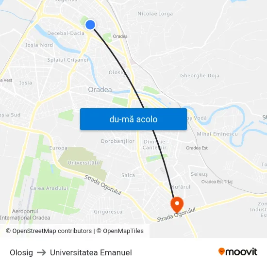 Harta de Olosig către Universitatea Emanuel