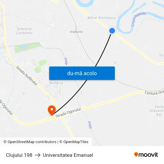 Harta de Clujului 198 către Universitatea Emanuel