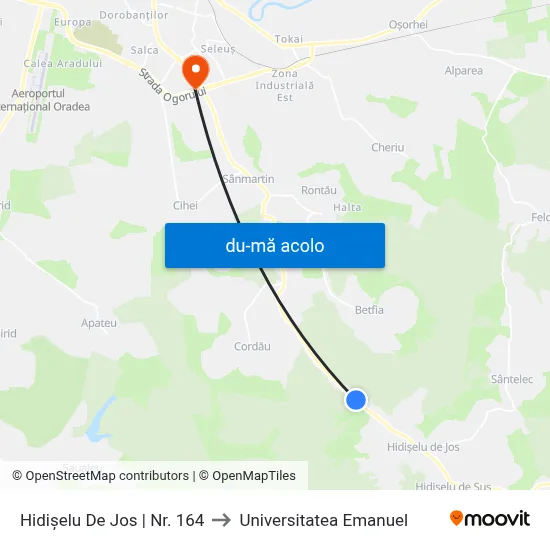 Harta de Hidișelu De Jos | Nr. 164 către Universitatea Emanuel