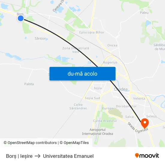 Harta de Borș | Ieșire către Universitatea Emanuel