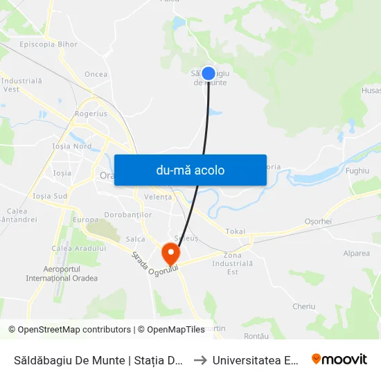 Harta de Săldăbagiu De Munte | Stația De Pompare către Universitatea Emanuel