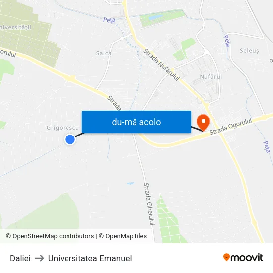 Harta de Daliei către Universitatea Emanuel