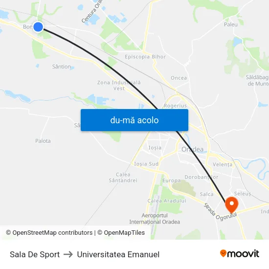 Harta de Borș | Sala De Sport către Universitatea Emanuel