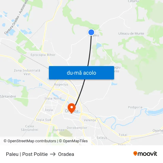 Harta de Paleu | Post Politie către Oradea