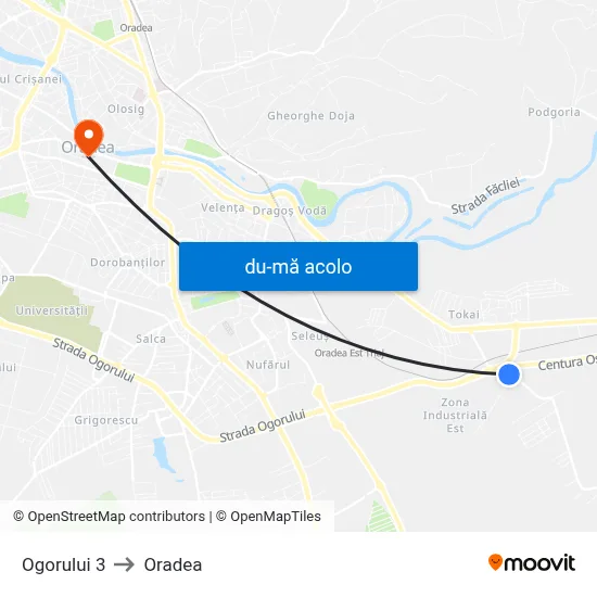 Harta de Ogorului 3 către Oradea